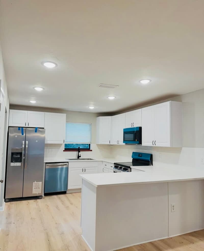 Kitchen after professional remodeling by GMZ Remodeling with modern cabinets and updated fixtures